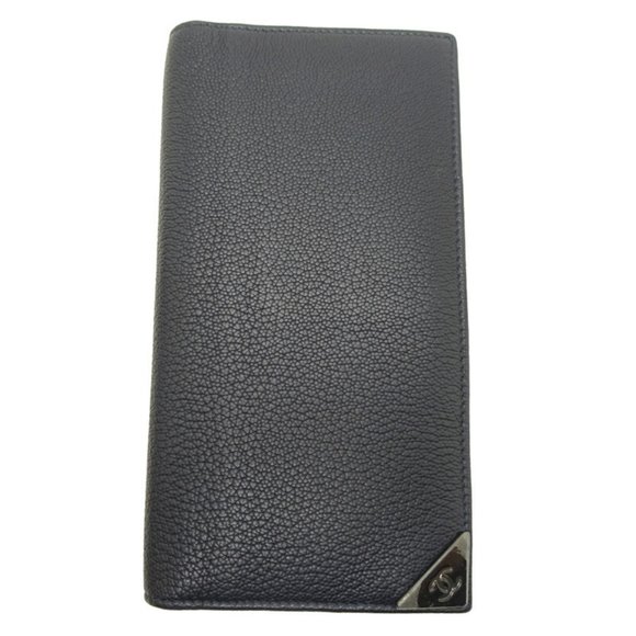 CHANEL Blue Leather Wallet - Picture 1 of 9